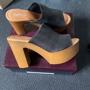 Unbranded refresh Jackie sandal platform black sandal size 7.5